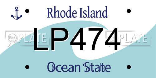 LP474 Rhode Island License Plate