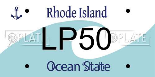 LP50 Rhode Island License Plate