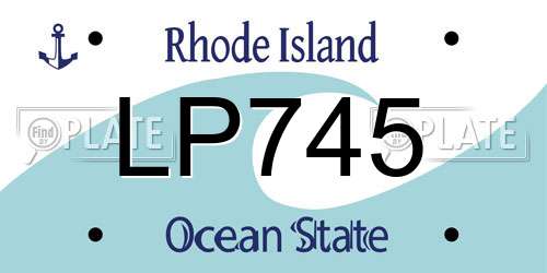 LP745 Rhode Island License Plate