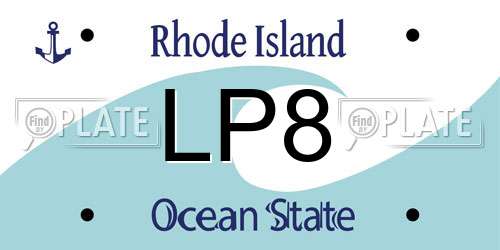 LP8 Rhode Island License Plate