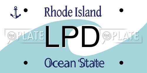 LPD Rhode Island License Plate