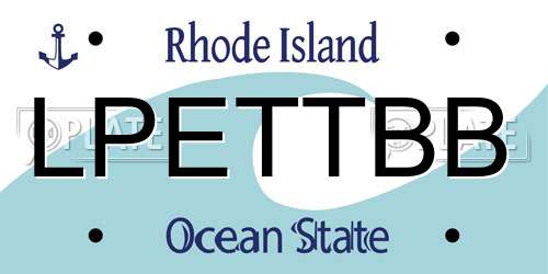 LPETTBB Rhode Island License Plate