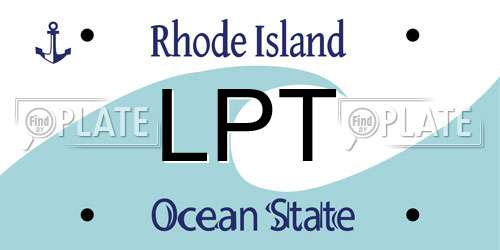 LPT Rhode Island License Plate