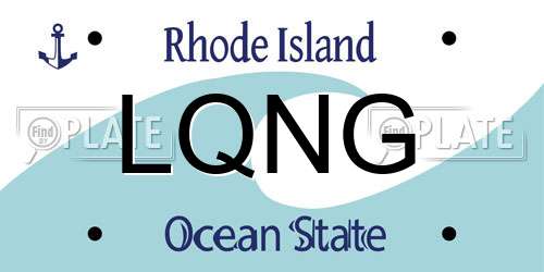 LQNG Rhode Island License Plate