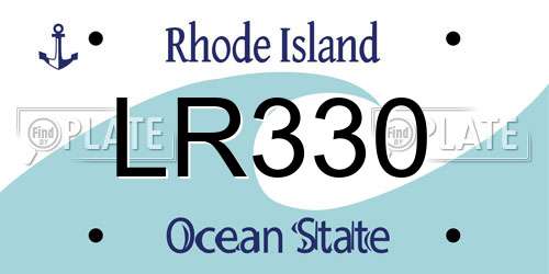 LR330 Rhode Island License Plate