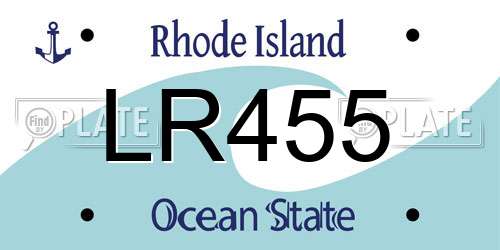 LR455 Rhode Island License Plate