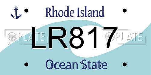 LR817 Rhode Island License Plate