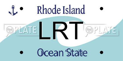 LRT Rhode Island License Plate