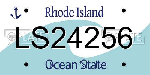 LS24256 Rhode Island License Plate