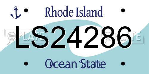 LS24286 Rhode Island License Plate