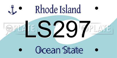 LS297 Rhode Island License Plate
