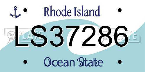 LS37286 Rhode Island License Plate