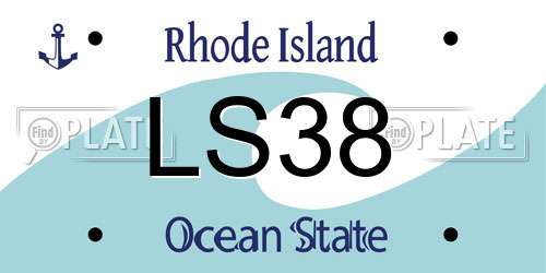LS38 Rhode Island License Plate