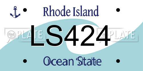LS424 Rhode Island License Plate