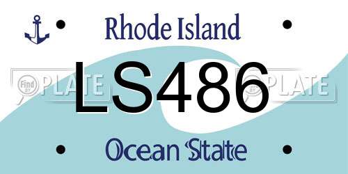 LS486 Rhode Island License Plate
