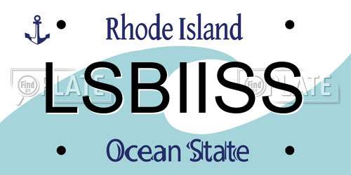 LSBIISS Rhode Island License Plate