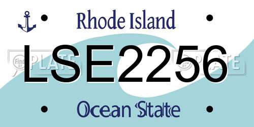 LSE2256 Rhode Island License Plate