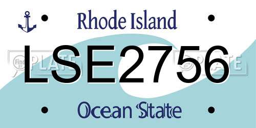 LSE2756 Rhode Island License Plate