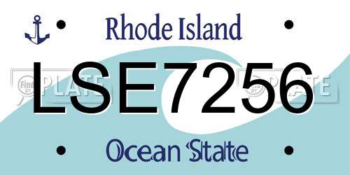 LSE7256 Rhode Island License Plate