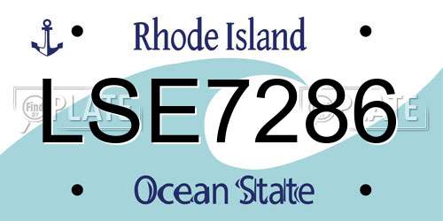 LSE7286 Rhode Island License Plate