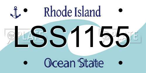 LSS1155 Rhode Island License Plate