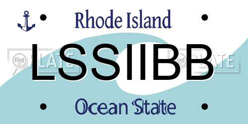 LSSIIBB Rhode Island License Plate