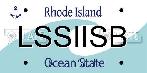 LSSIISB Rhode Island License Plate