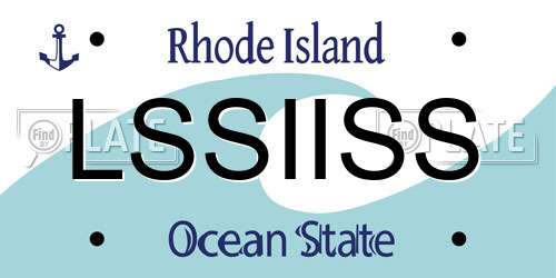 LSSIISS Rhode Island License Plate