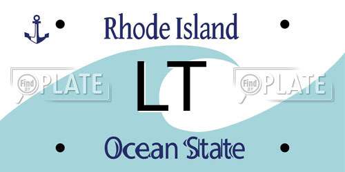 LT Rhode Island License Plate