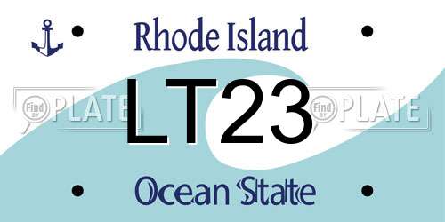 LT23 Rhode Island License Plate