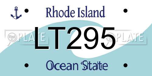LT295 Rhode Island License Plate