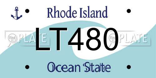 LT480 Rhode Island License Plate