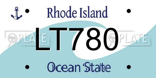 LT780 Rhode Island License Plate