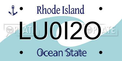 LU0I2O Rhode Island License Plate