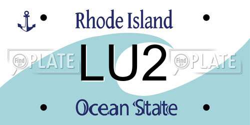 LU2 Rhode Island License Plate