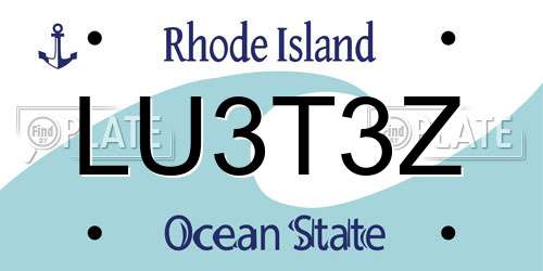 LU3T3Z Rhode Island License Plate