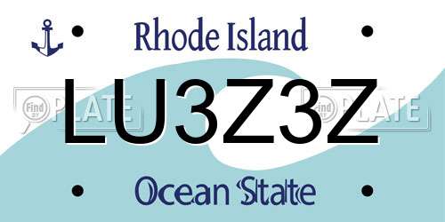 LU3Z3Z Rhode Island License Plate