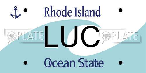 LUC Rhode Island License Plate