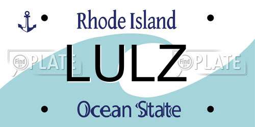 LULZ Rhode Island License Plate