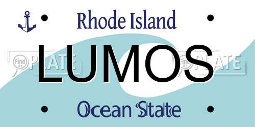 LUMOS Rhode Island License Plate