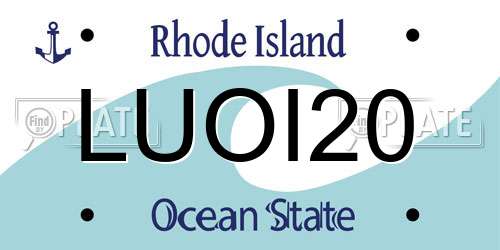 LUOI20 Rhode Island License Plate