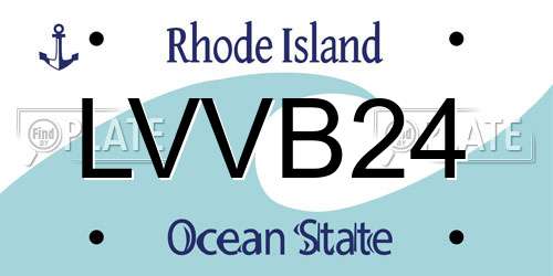 LVVB24 Rhode Island License Plate