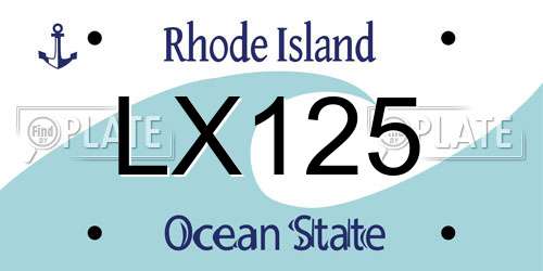 LX125 Rhode Island License Plate