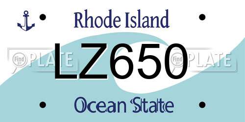 LZ650 Rhode Island License Plate