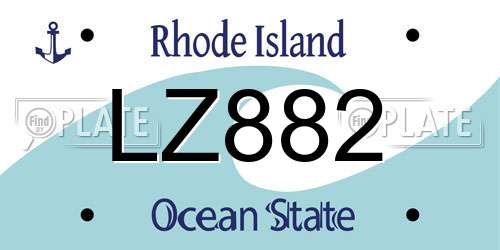 LZ882 Rhode Island License Plate