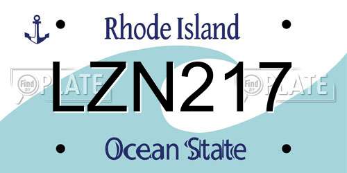 LZN217 Rhode Island License Plate