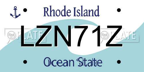 LZN71Z Rhode Island License Plate