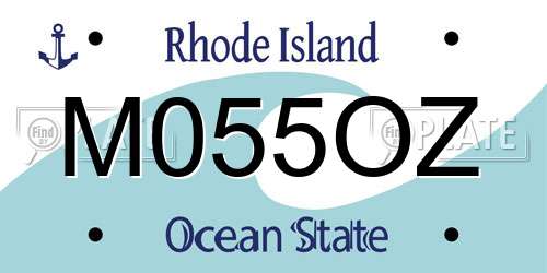 M055OZ Rhode Island License Plate