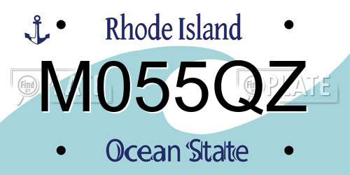 M055QZ Rhode Island License Plate