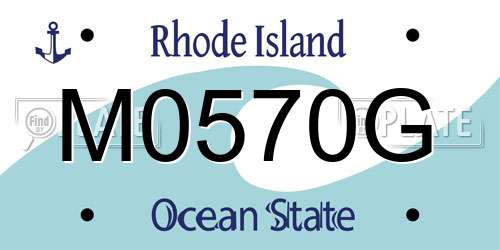 M0570G Rhode Island License Plate